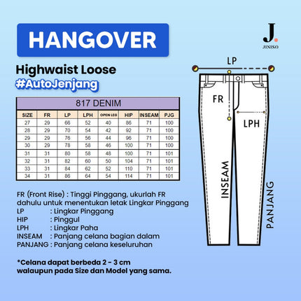 JINISO Loose Denim Jeans Pria 817