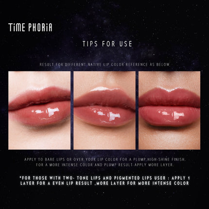 TIME PHORIA - Lunara Frost 3D Lip Gloss Lipstick LipTint Lip Cream Hyper Shine Color Fresh Comfort Cooling