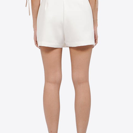 COLORBOX Mini Skort with Ribbon Detail Off White