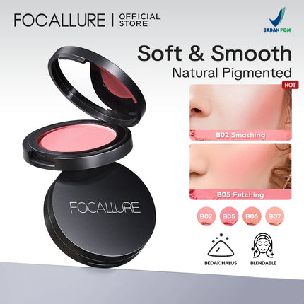 FOCALLURE Natural Blush on Sweet Face Cheek Make Up Powder-Blushed
