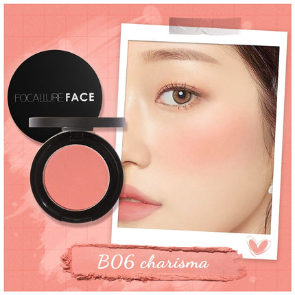 FOCALLURE Natural Blush on Sweet Face Cheek Make Up Powder-Blushed