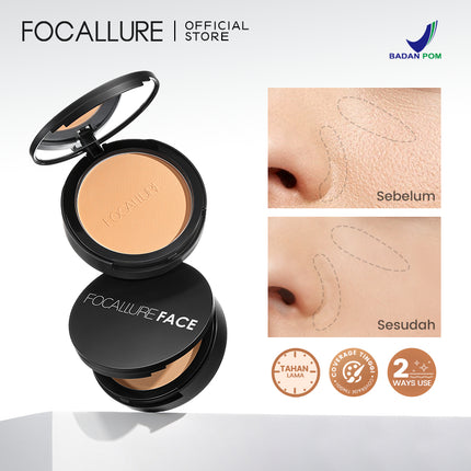 FOCALLURE Oil-control Pressed Powder-Matte Bedak Padat