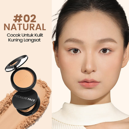 FOCALLURE Oil-control Pressed Powder-Matte Bedak Padat