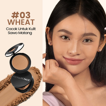 FOCALLURE Oil-control Pressed Powder-Matte Bedak Padat