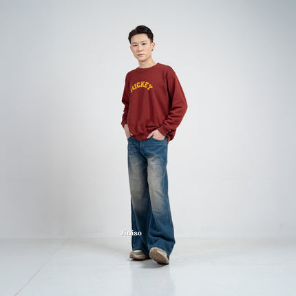 JINISO Oversize Baggy Loose Jeans Pria