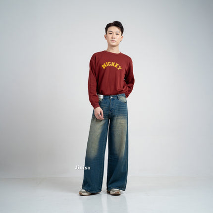 JINISO Oversize Baggy Loose Jeans Pria