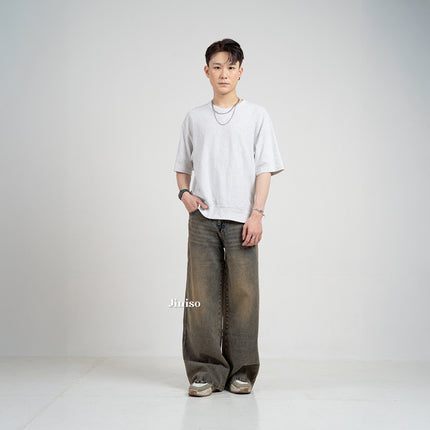 JINISO Oversize Baggy Loose Jeans Pria