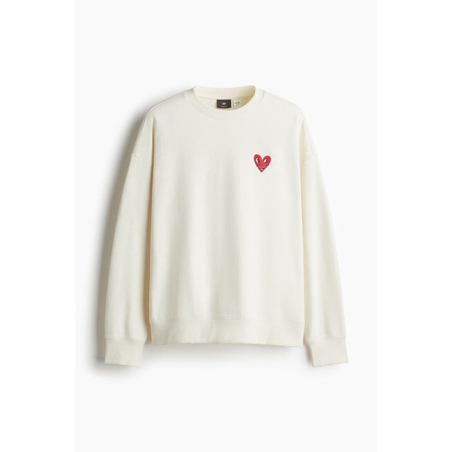 H&M Pria Oversized Fit Printed Sweatshirt