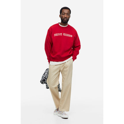 H&M Pria Oversized Fit Printed sweatshirt