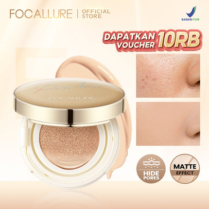 FOCALLURE Poreless BB Cushion Foundation Full Coverage #GoldenAge