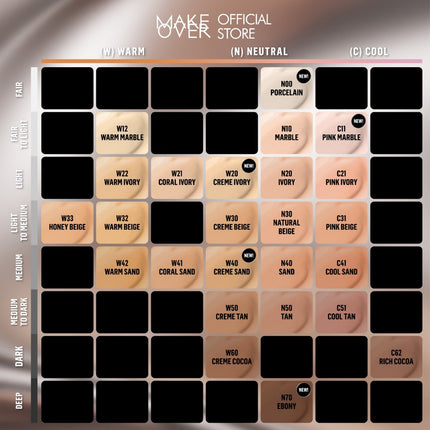 MAKE OVER Powerstay 24H Matte Powder Foundation