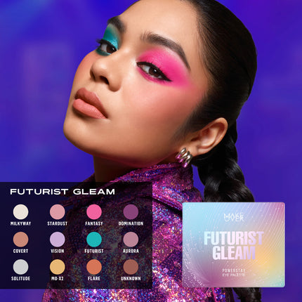 MAKE OVER Powerstay Eye Palette - Eyeshadow BEST SELLER Intense Tahan Lama 12 Jam 12 Warna Blendable Minim Fallout Cocok Untuk Semua Warna Kulit Daily Makeup Party Look DFW Nadya Hutagalung Pony Mira Agile Zsa Zsa Utari