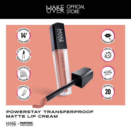 MAKE OVER Powerstay Transferproof Matte Lip Cream
