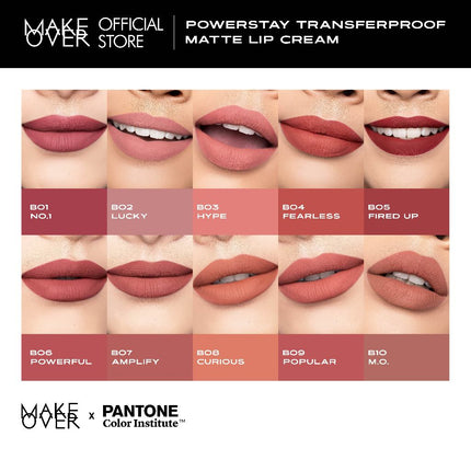 MAKE OVER Powerstay Transferproof Matte Lip Cream
