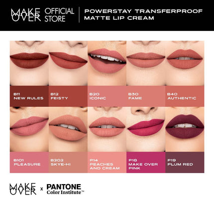 MAKE OVER Powerstay Transferproof Matte Lip Cream