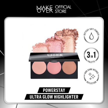 MAKE OVER Powerstay Ultra Glow Highlighter 3 x 3.5 g