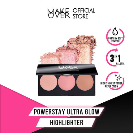 MAKE OVER Powerstay Ultra Glow Highlighter 3 x 3.5 g