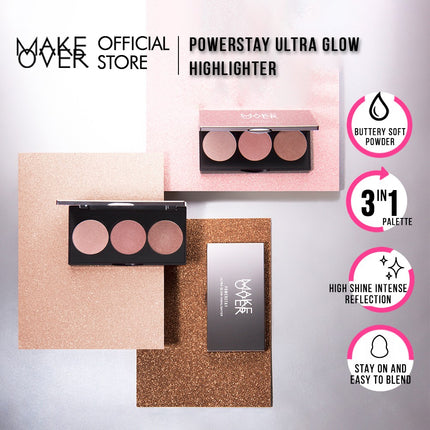 MAKE OVER Powerstay Ultra Glow Highlighter 3 x 3.5 g