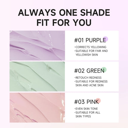 FOCALLURE Primer Lightweight Moisturizer Brighten Skin Barrier Retouch Redness