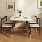 Meja + 4 kursi putih