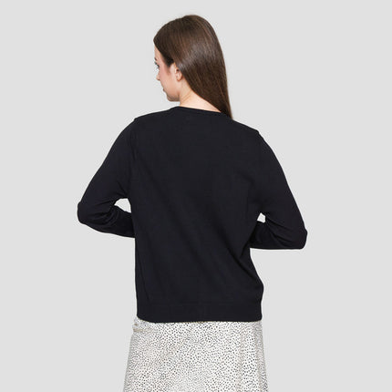 Connexion Rajut Round Neck Cardigan Basic Wanita 121907625