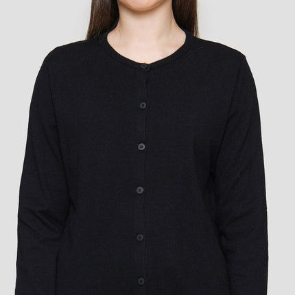 Connexion Rajut Round Neck Cardigan Basic Wanita 121907625