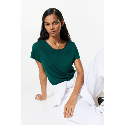 H&M Wanita Ribbed T-shirt