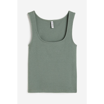H&M Wanita Ribbed vest top 1214111_1
