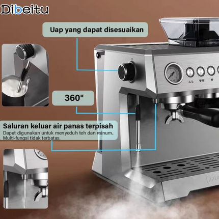 Mesin Kopi Multi/Grinder/Milk Frother 2 Boiler 20Bar 1350W -AM7301