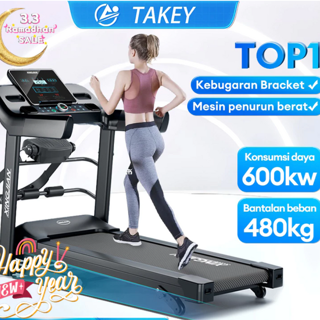 readmill electric low watt JC700 garansi Bluetooth Musik 1-15 km/h BB 580KG