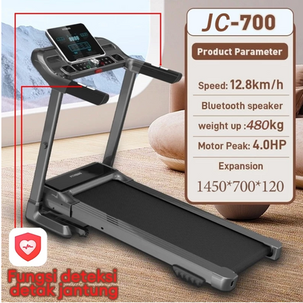 readmill electric low watt JC700 garansi Bluetooth Musik 1-15 km/h BB 580KG