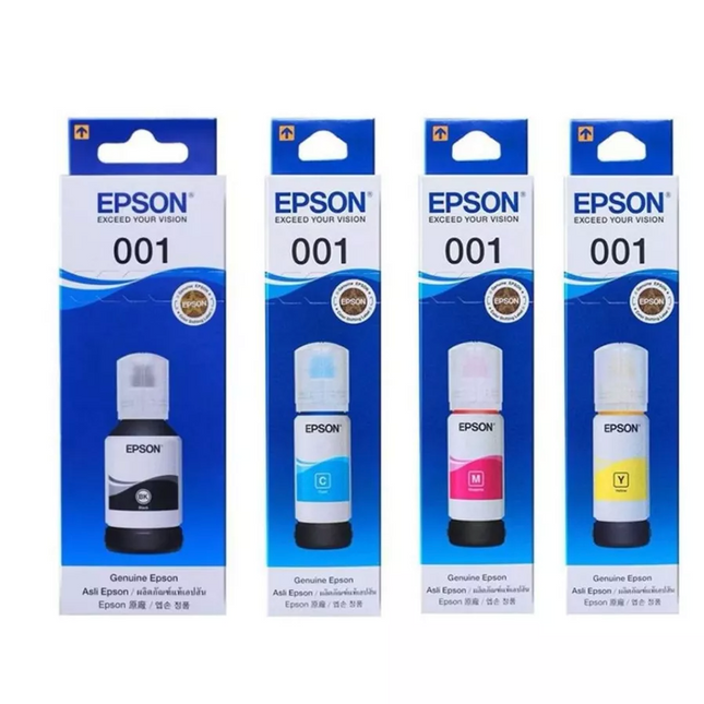 Tinta Epson 001 T001 T-001 T 001 COLOR T03Y - For L4150 L4160 L4260 L6160 L6260 L6170 L6270 L6190 L6290 L14150 Original