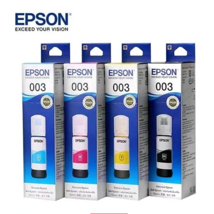 EPSON Tinta T003 003 Original New for Printer L1210, L3210, L3250, L3550, L5290, L5590