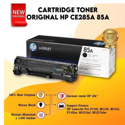 Toner HP 85A CE285A Original, Cartridge Printer HP P1102 M1212 M1217nfw