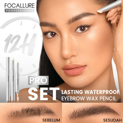 FOCALLURE Setting Eyebrow Wax Browcara Lasting 2-in-1 Built-in Brush #Pro-set