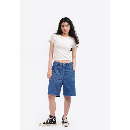 COLORBOX Short Sleeve Fitted Crop T-Shirt Off White