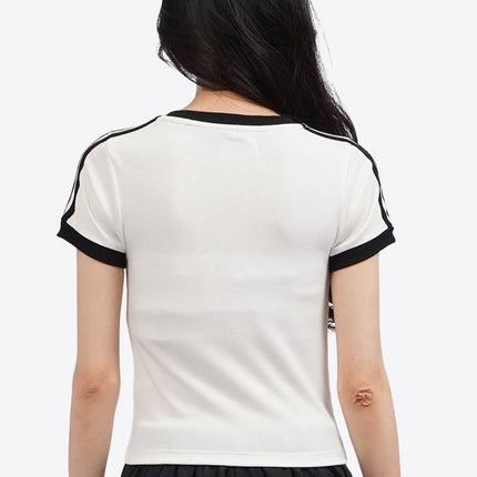 COLORBOX Short Sleeve Graphic Fitted T-Shirt Off White