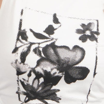 COLORBOX Sleeveless Crop Top with Side Ruched Off White