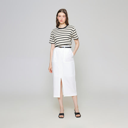 ZES Slit With Belt Rok Midi Wanita Melwb007 121836827