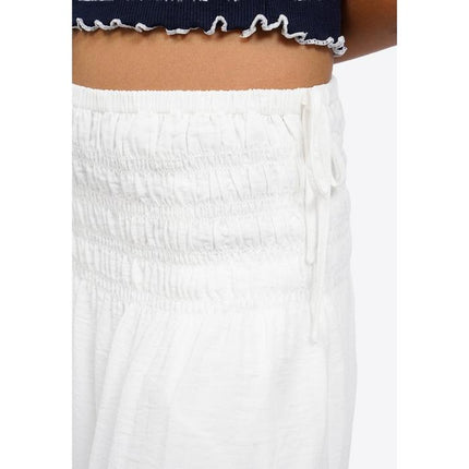 COLORBOX Smocked Tier Maxi Skirt Off White