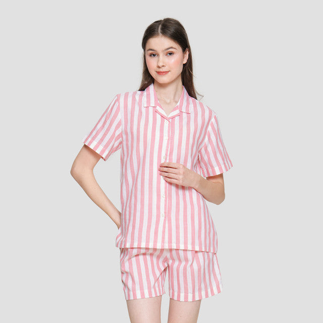 St. Yves Stripe Cotton Setelan Piyama Wanita 122099382