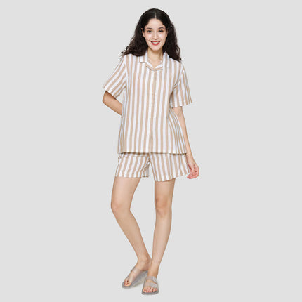 St. Yves Stripe Cotton Setelan Piyama Wanita 122099382