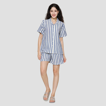 St. Yves Stripe Cotton Setelan Piyama Wanita 122099382
