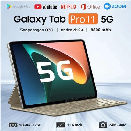 Tablet Baru Android 12 Inci Layar Tinggi Definisi 5G Dual SIM WiFi Belajar Hiburan Kantor