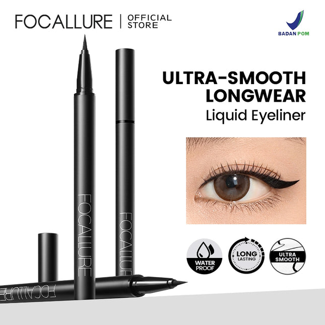 FOCALLURE Tahan air Black Liquid Eyeliner Pensil - Makeup