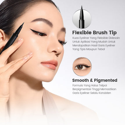 FOCALLURE Tahan air Black Liquid Eyeliner Pensil - Makeup