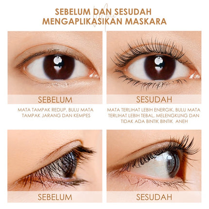 FOCALLURE Tahan air Maskara Curling Thick Eyelash Makeup