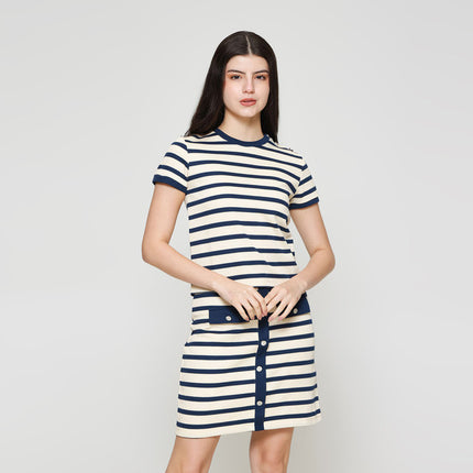 ZES Tee With Gold Button On Shoulder Kaos Wanita AMJTP001 122393027