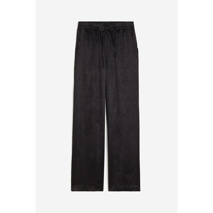 H&M Wanita Twill drawstring trousers