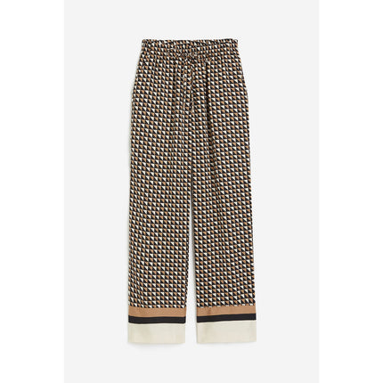 H&M Wanita Twill drawstring trousers